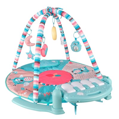 2018 funny round piano baby play mat with gym for wholesale