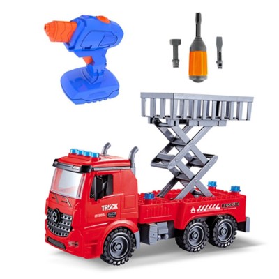 2.4G 4CH RC Fire Engine Diy Truck RC Hobby Battery Plastic ABS