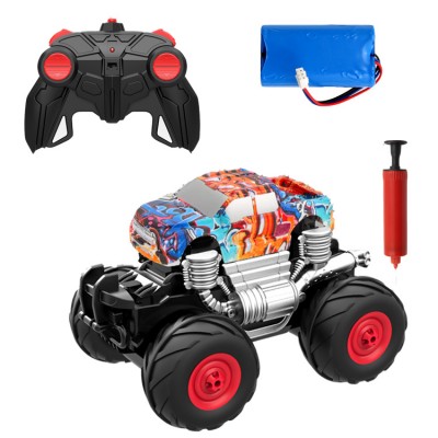 DIY 2.4G 4WD amphibious waterproof remote control car with inflated wheels