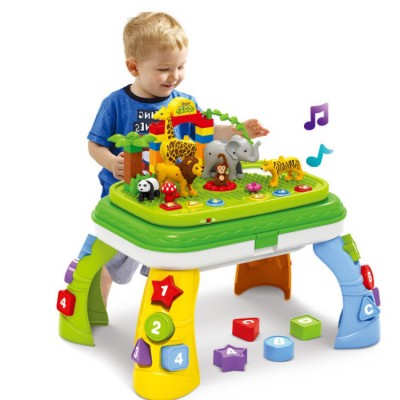 Newest design multifunction educational toy kids building block learning table toy