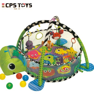 amazon top seller 2018 eco-friendly 3 in 1 turtle round baby crawl care play mat