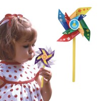 DIY wholesale promotion cheap colorful garden portable windmill toy